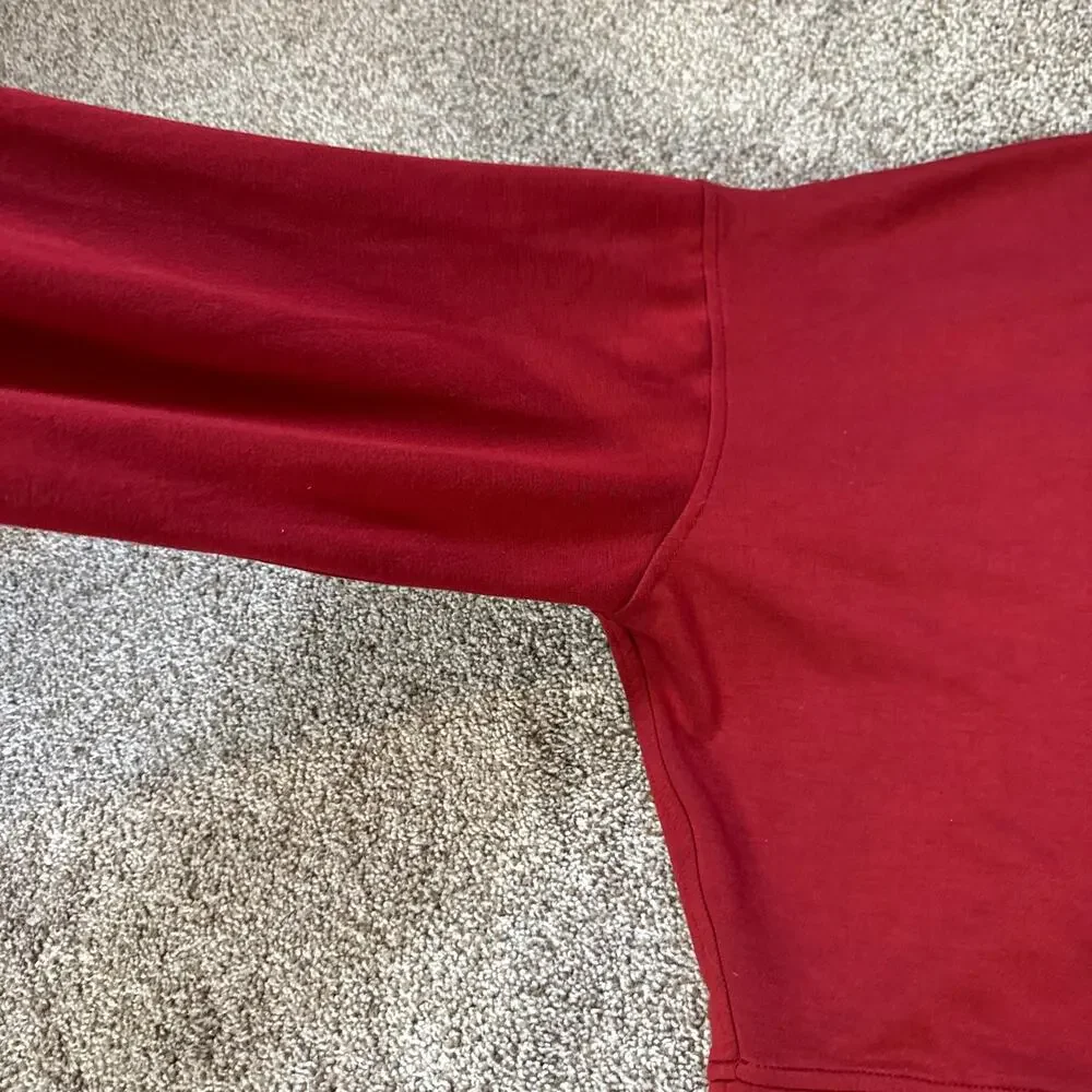 Lululemon Softstreme Perfectly Oversized Cropped Crewneck Pullover Size 6 Red